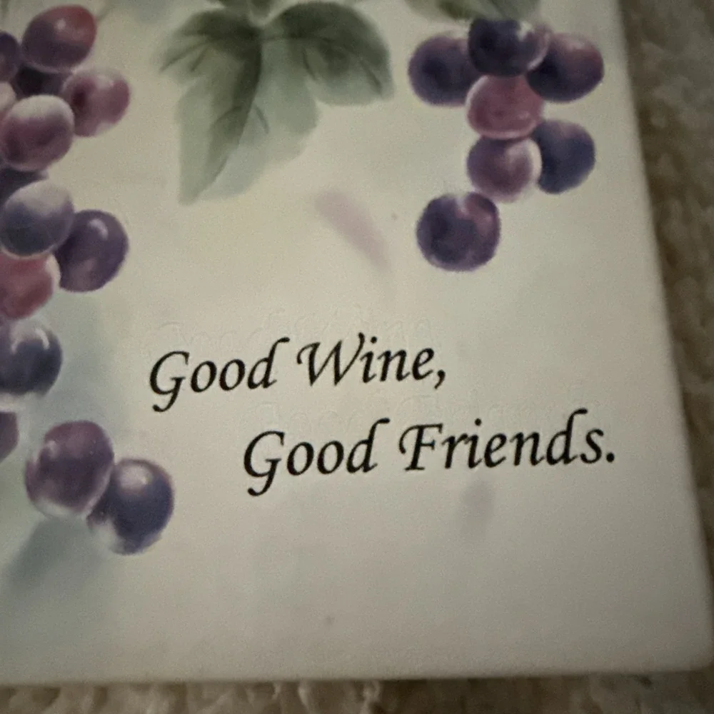 Ceramic Decorative Tile, Grapes 